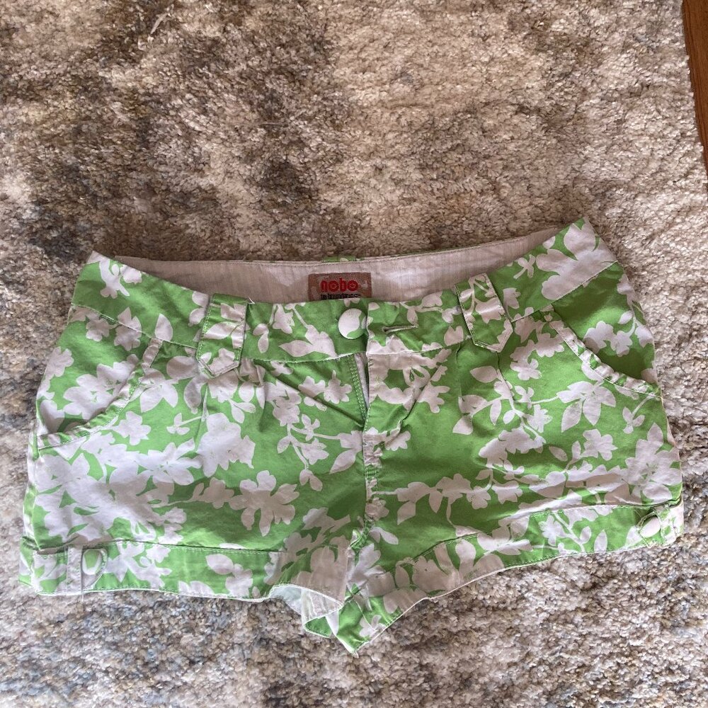 Vintage No Boundaries Green and White Shorts
